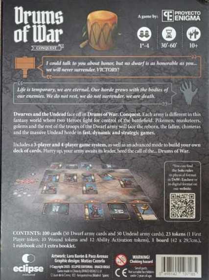 Drums Of War: Conquest  (1-4) board game collectible [Barcode 698142107185] - Main Image 2