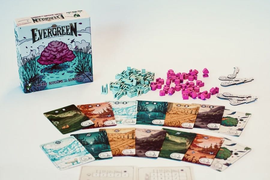 Evergreen: Cherry Blossoms and Bamboo  (1 2 3 4) board game collectible [Barcode 8056324762270] - Main Image 4