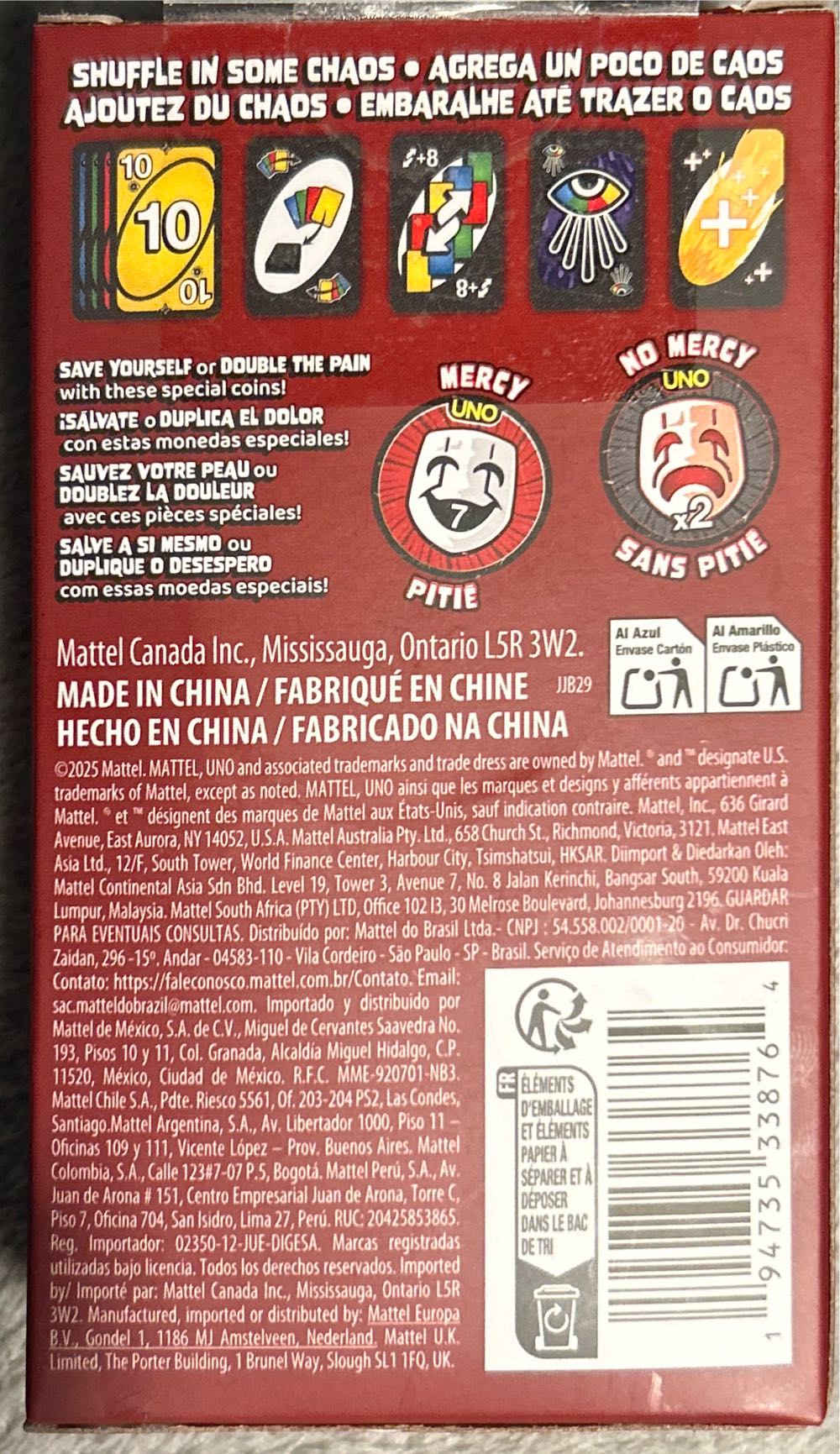 Uno Show ‘Em No Mercy Extension  board game collectible [Barcode 194735338764] - Main Image 2