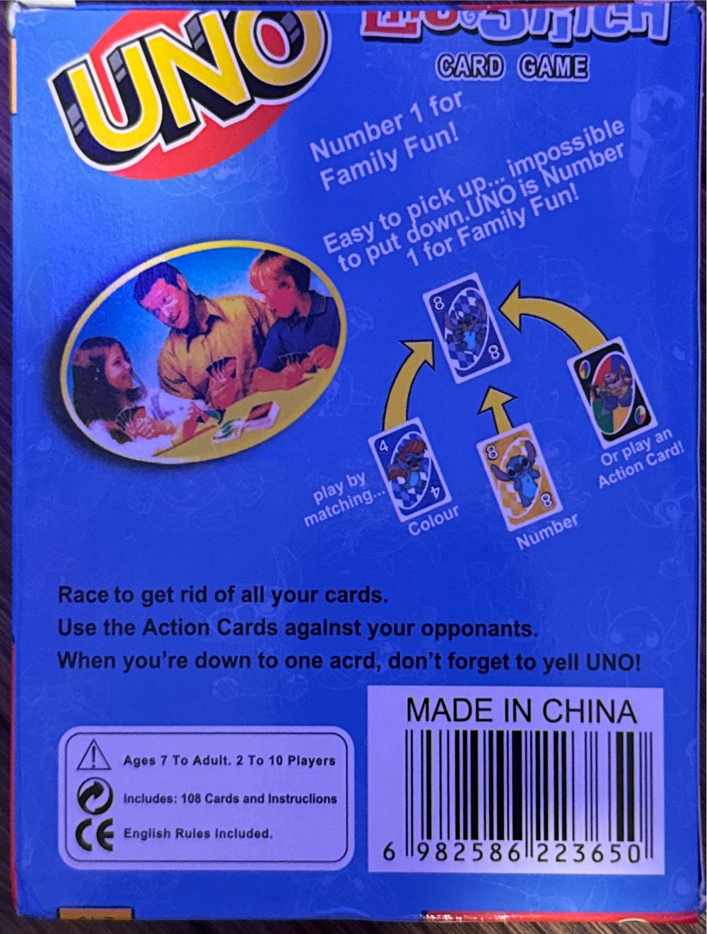 UNO-Lilo & Stitch-Bootleg  board game collectible - Main Image 2