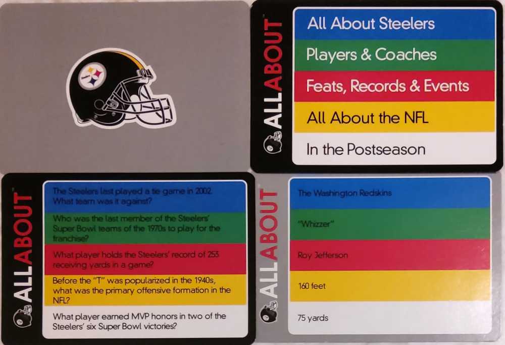 All About Football: Steelers Trivia Game   (2+) board game collectible [Barcode 045802713307] - Main Image 3