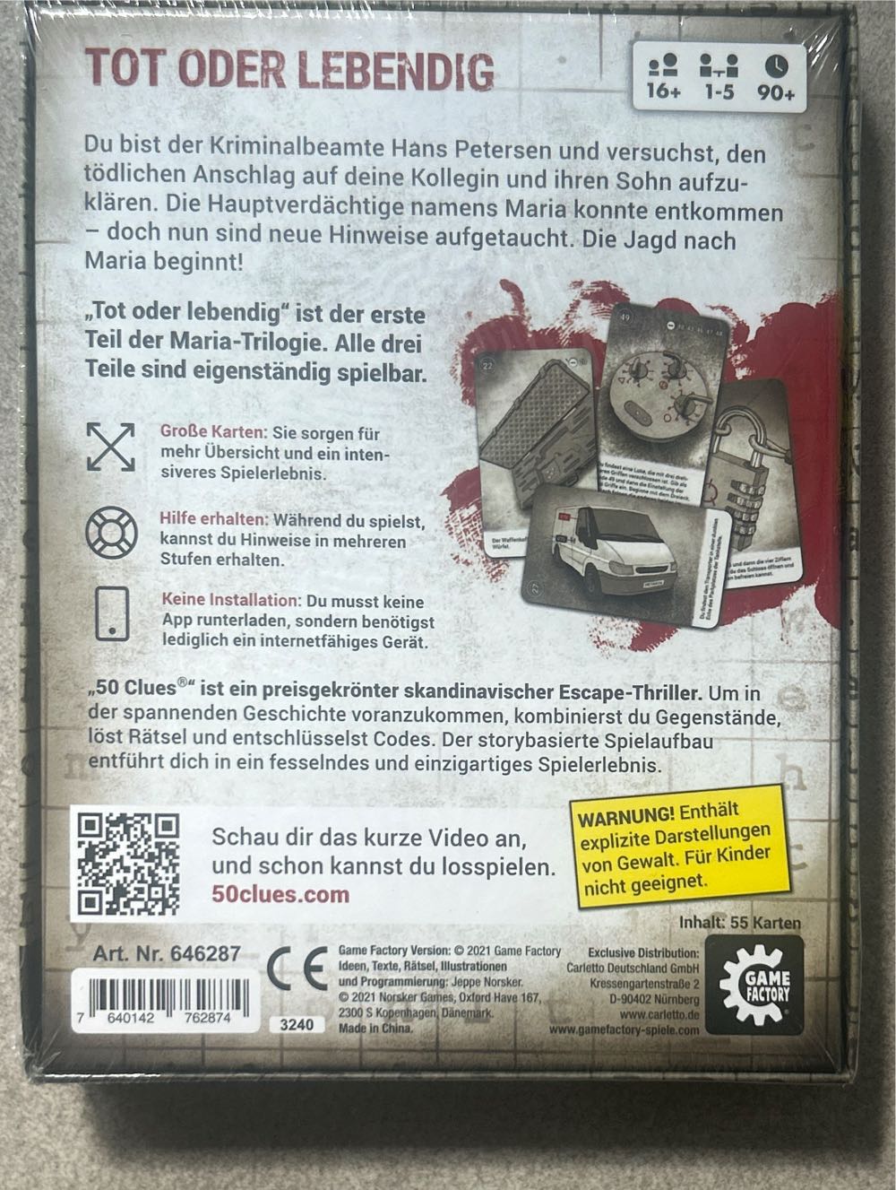 Tot Oder Lebendig - Die Maria Trilogie  (1-5) board game collectible - Main Image 2