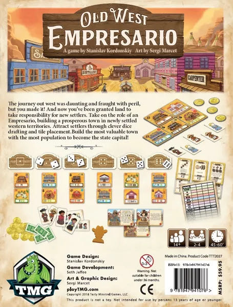 Old West Empresario  (2-4) board game collectible [Barcode 9781947941076] - Main Image 2