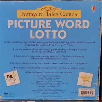 Usborne Farmyard Tales Games Picture Word Lotto  board game collectible - Main Image 2