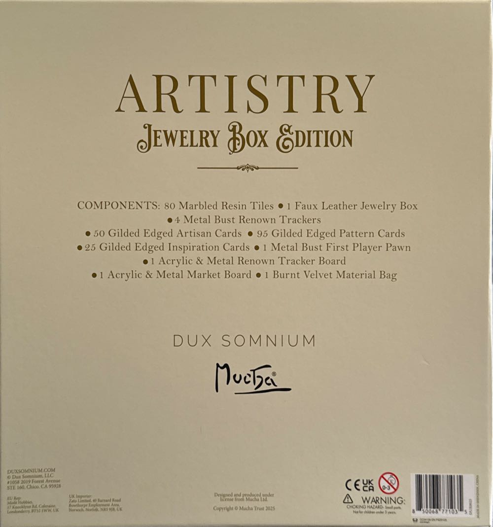 Artistry: Jewelry Box Edition 🎲  (1-4) board game collectible [Barcode 850068771035] - Main Image 2