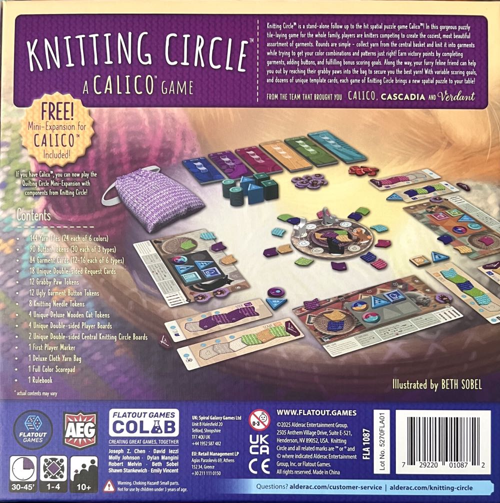 Knitting Circle  (1-4) board game collectible [Barcode 729220010889] - Main Image 2