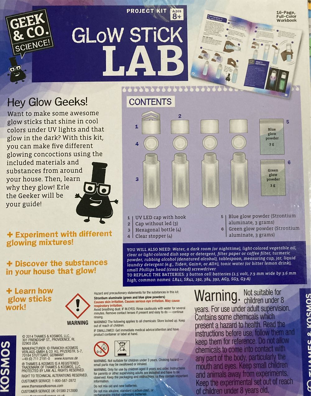 Thames & Kosmos Glow Stick Lab  (1) board game collectible [Barcode 814743010758] - Main Image 2