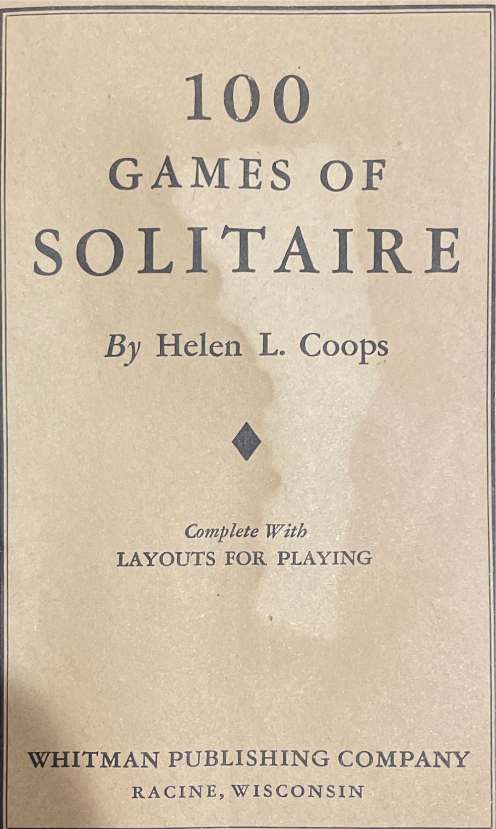 Book: 100 Games Of Solitaire  board game collectible - Main Image 2