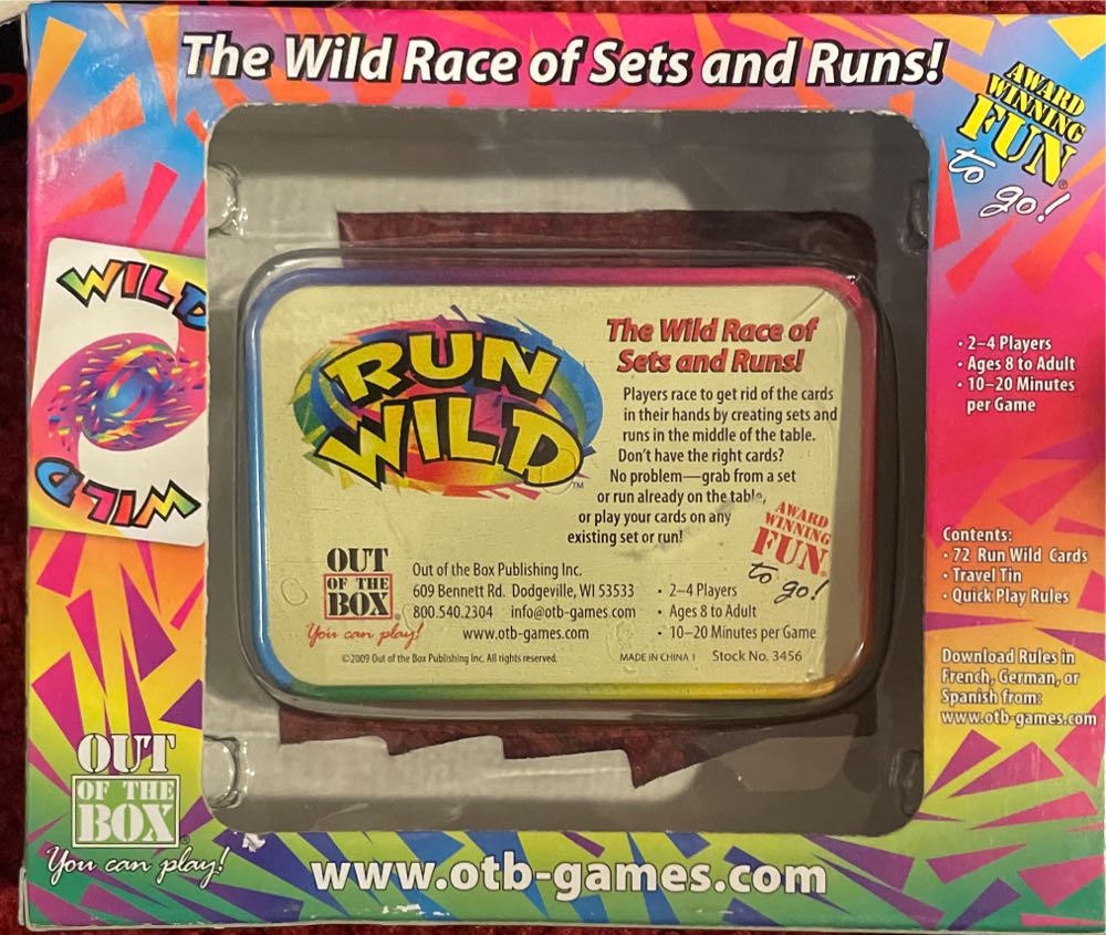 Run Wild Card Game Out Of The Box  board game collectible [Barcode 659390034562] - Main Image 2
