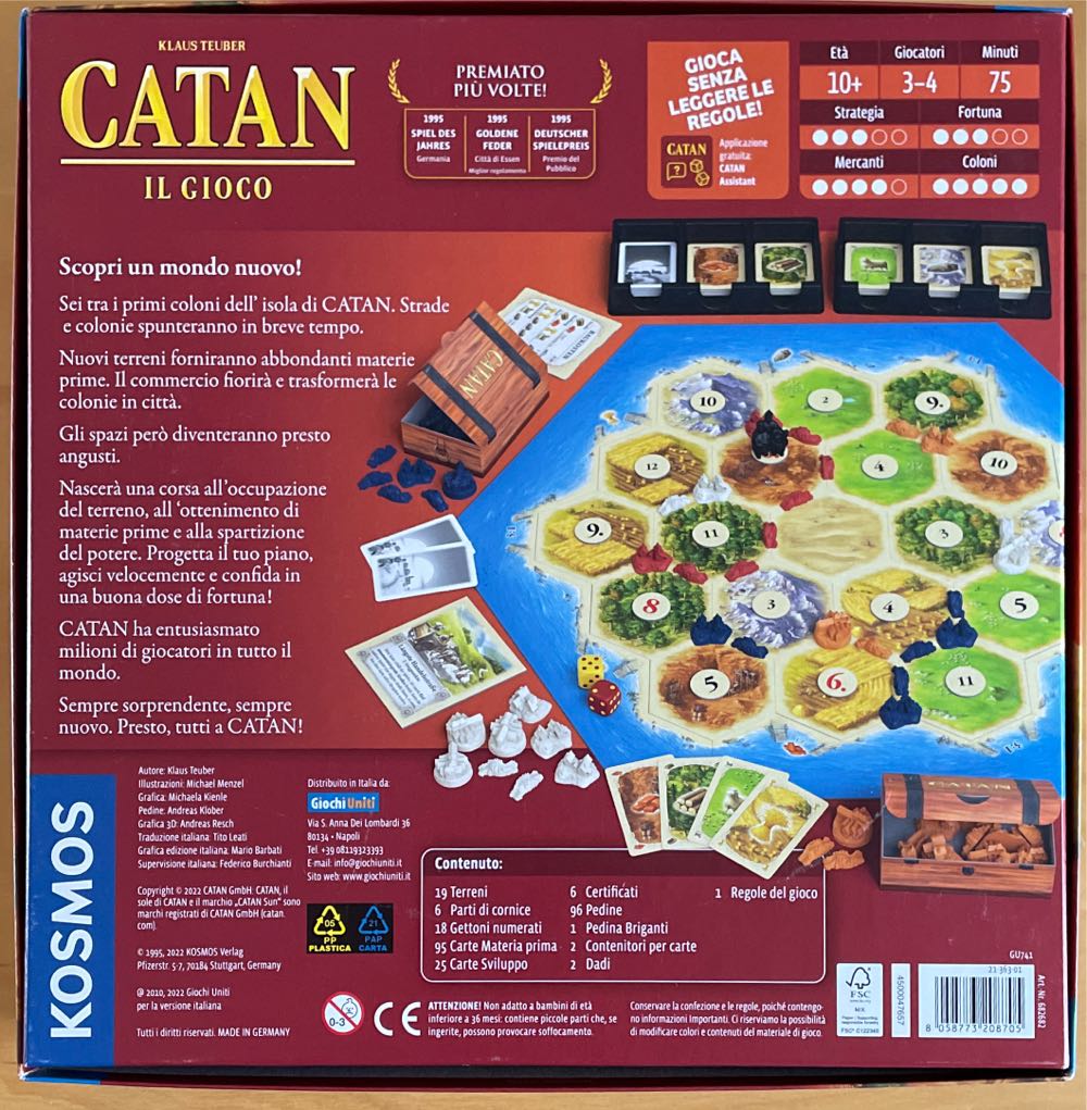 Catan - Il Gioco  (3-4) board game collectible [Barcode 8058773208705] - Main Image 2
