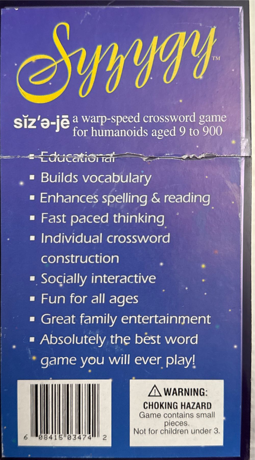 Syzygy Word Word Crossword New Sealed Fast Paced Fun To Play Little Fish Industries Family Spelling Whole Complete  (2-6) board game collectible [Barcode 608415034742] - Main Image 3