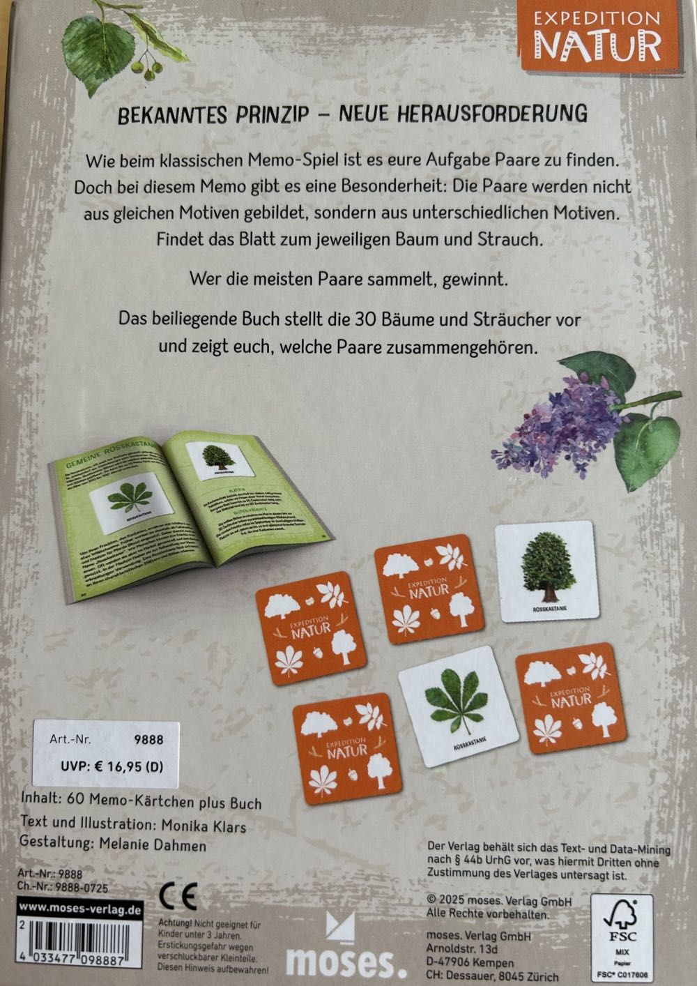 Das große Bäume & Sträucher Memo  (2-4) board game collectible [Barcode 4033477098887] - Main Image 3