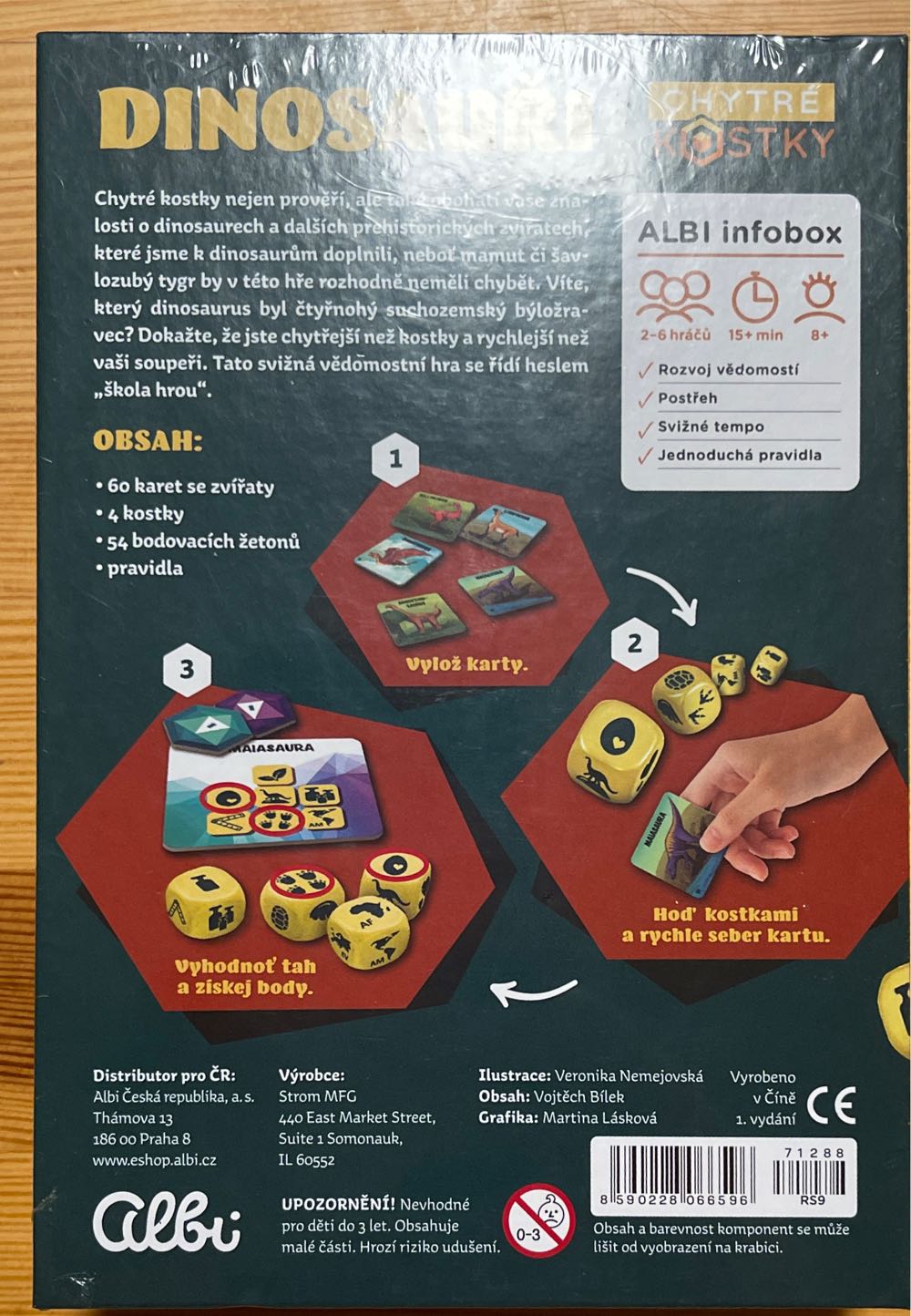 Dinosauři Chytré Kostky  (2-6) board game collectible [Barcode 8590228066596] - Main Image 2