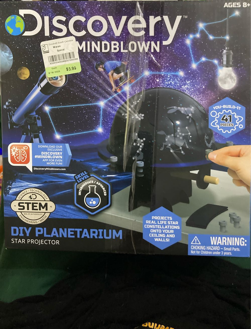 Discovery Kids #mindblown Solar Planetarium Kit Diy Astronomy Set For Kids Build Your Own Planetarium Learn Constellations Bedroom Night Light With Stars Educational Stem Science Set Age 8  (1) board game collectible [Barcode 843479103281] - Main Image 2