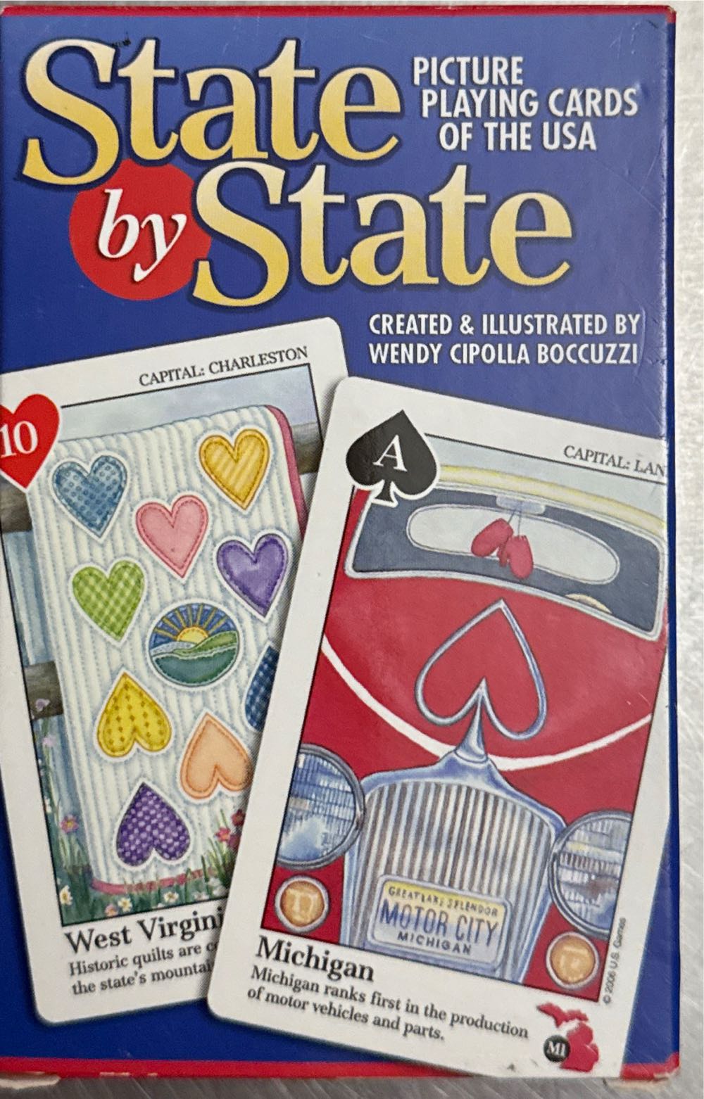 State By State Picture Playing Cards Of USA  board game collectible [Barcode 9781572815445] - Main Image 2