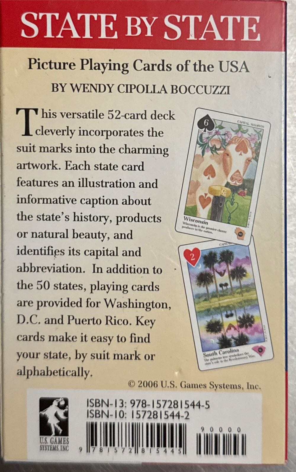 State By State Picture Playing Cards Of USA  board game collectible [Barcode 9781572815445] - Main Image 3