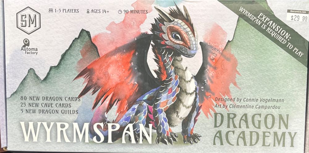 Wyrmspan: Dragon Academy  (1-5) board game collectible [Barcode 850064100167] - Main Image 3