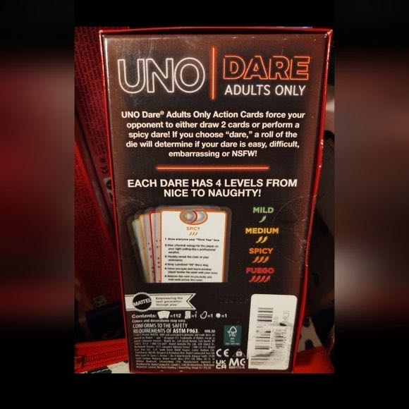 Uno Dare Adults Only  (2-10) board game collectible [Barcode 00194735179510] - Main Image 2