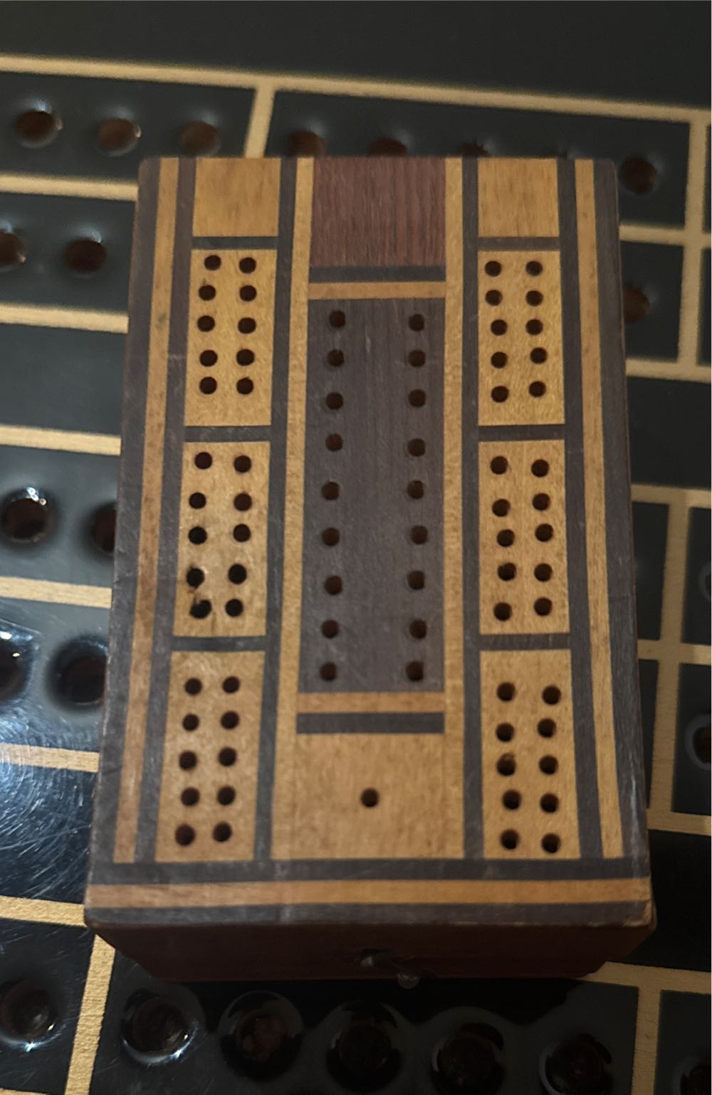 Box Cribbage Board  (2 Twice Around) board game collectible - Main Image 2