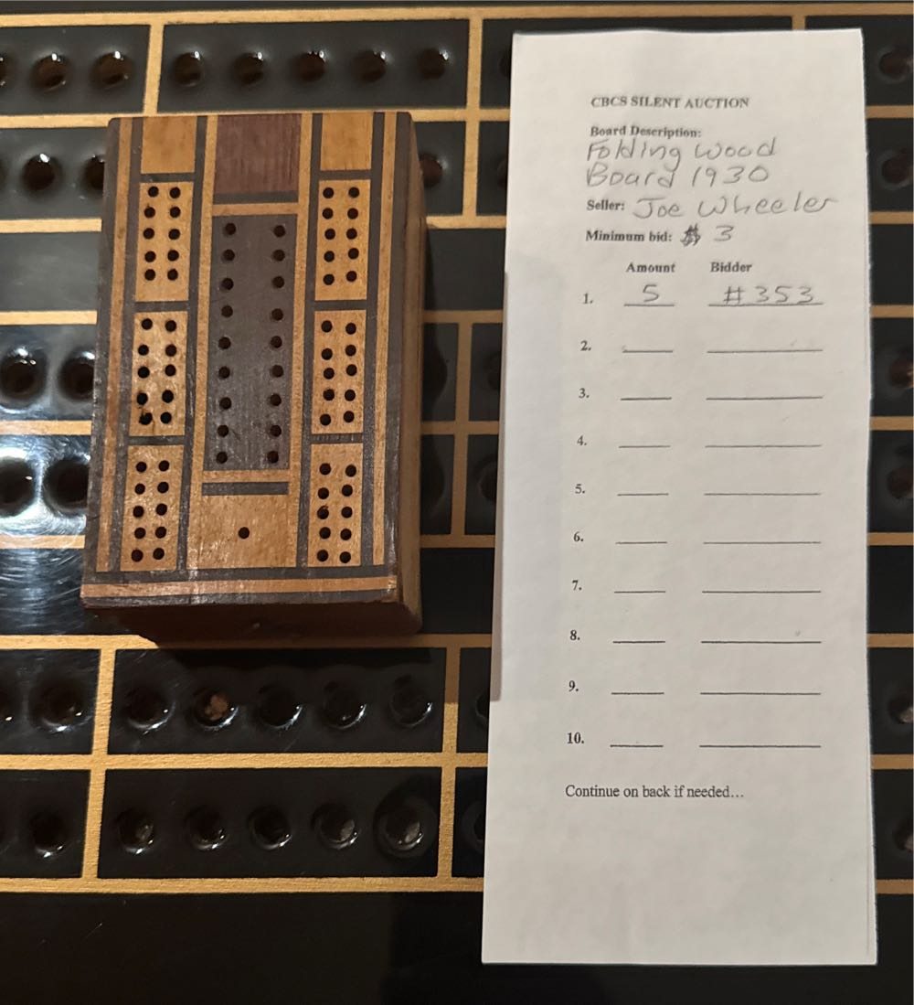 Box Cribbage Board  (2 Twice Around) board game collectible - Main Image 3