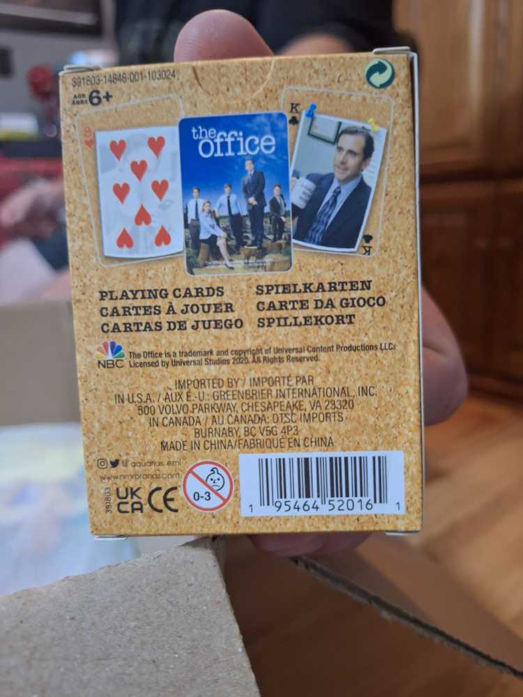 Playing Cards: The Office  (2) board game collectible - Main Image 2