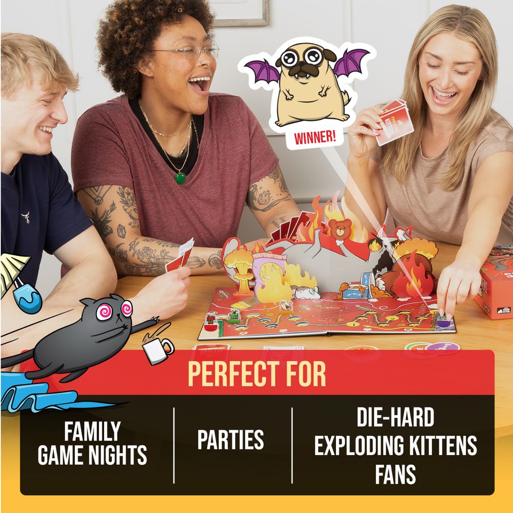 Exploding Kittens The Super Fan Edition Kittens: Premium  (2-6) board game collectible [Barcode 810171410139] - Main Image 4