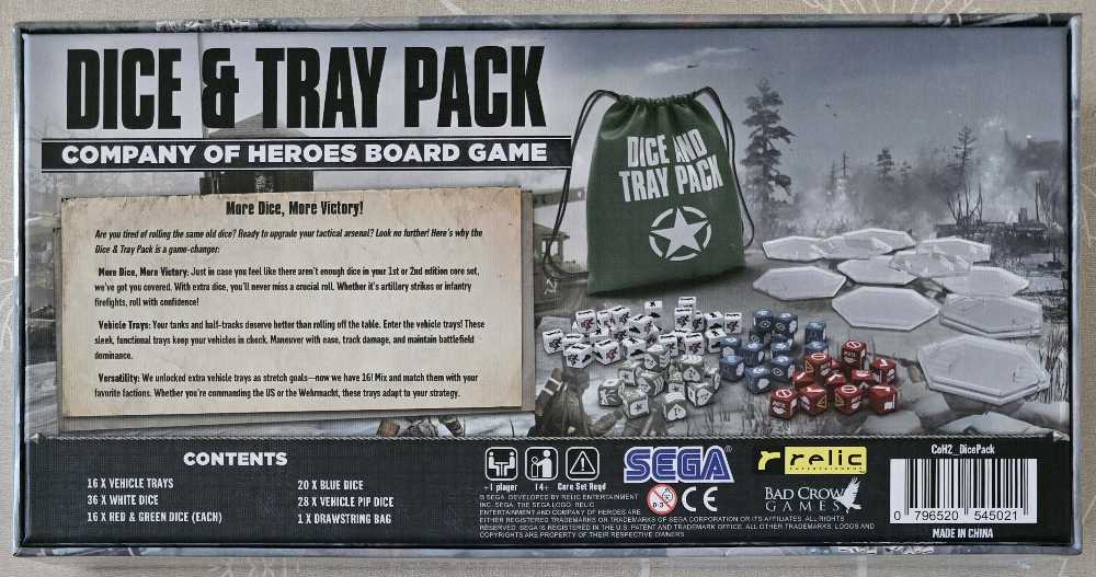 Company Of Heroes: 2nd Edition - Dice & Tray Pack  (2-8) board game collectible [Barcode 796520545021] - Main Image 2