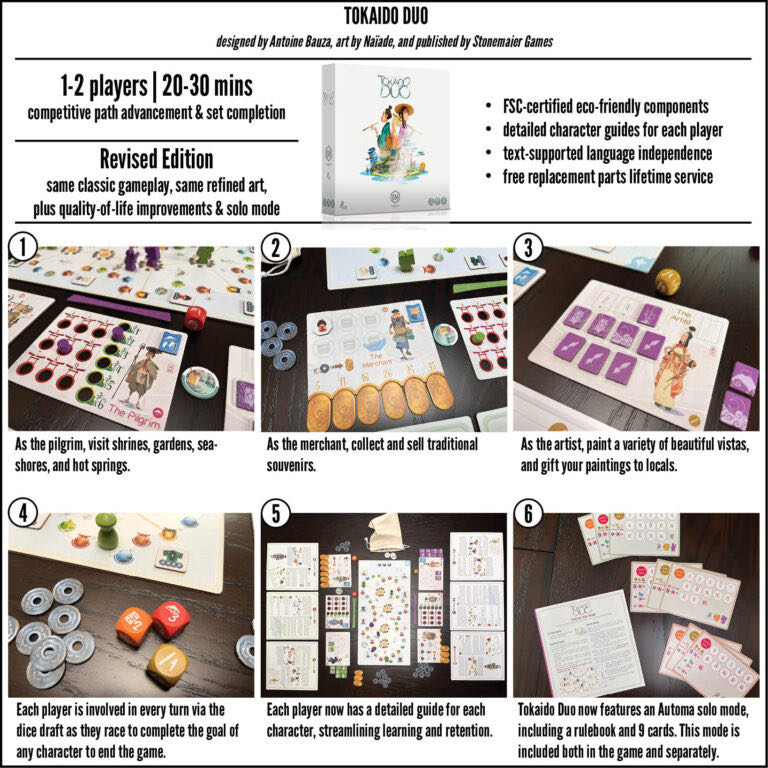 Tokaido Duo  (1 2) board game collectible [Barcode 850064100075] - Main Image 2