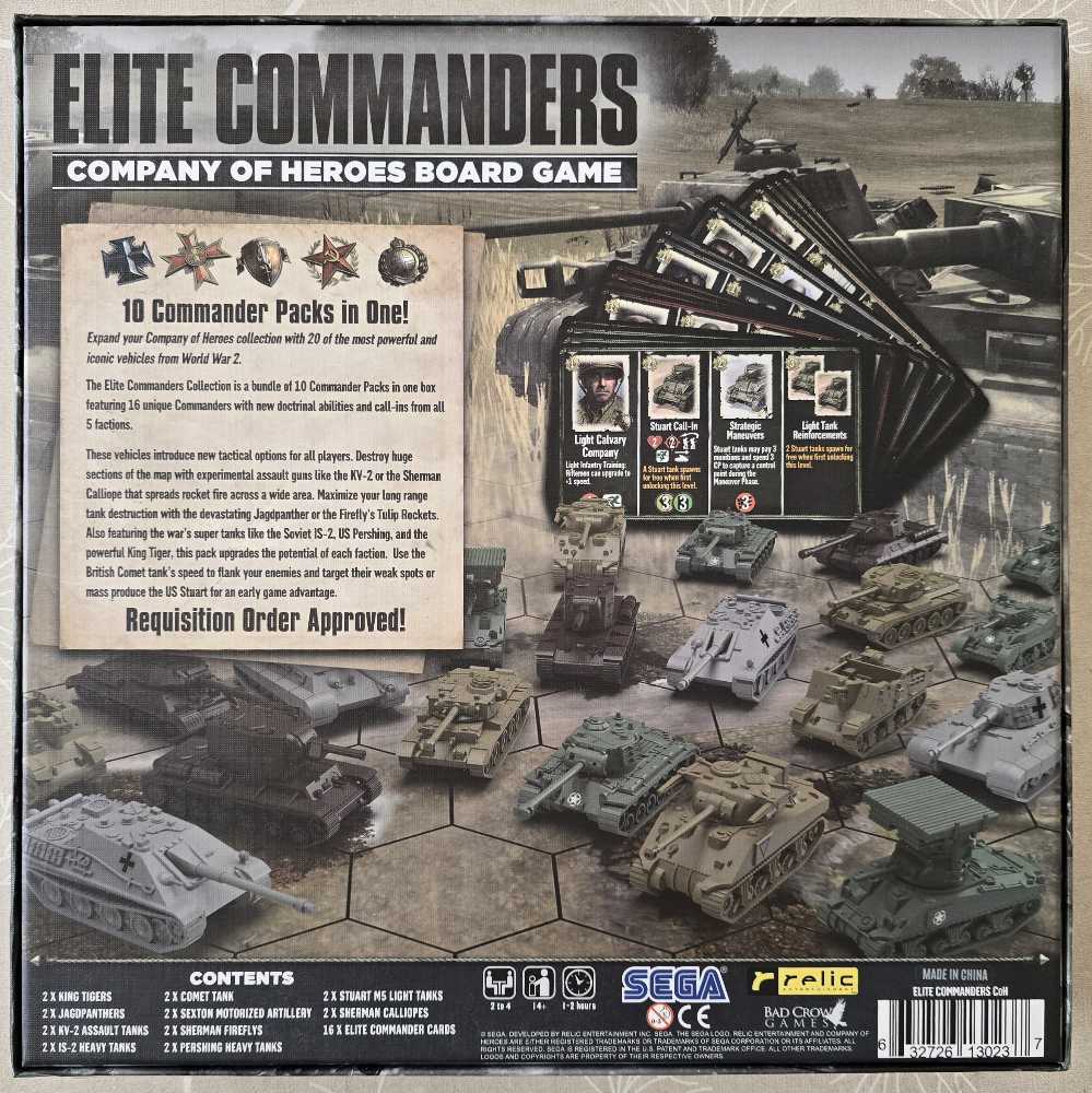 Company Of Heroes: 1st Edition - Elite Commanders  (2-5) board game collectible [Barcode 632726130237] - Main Image 2