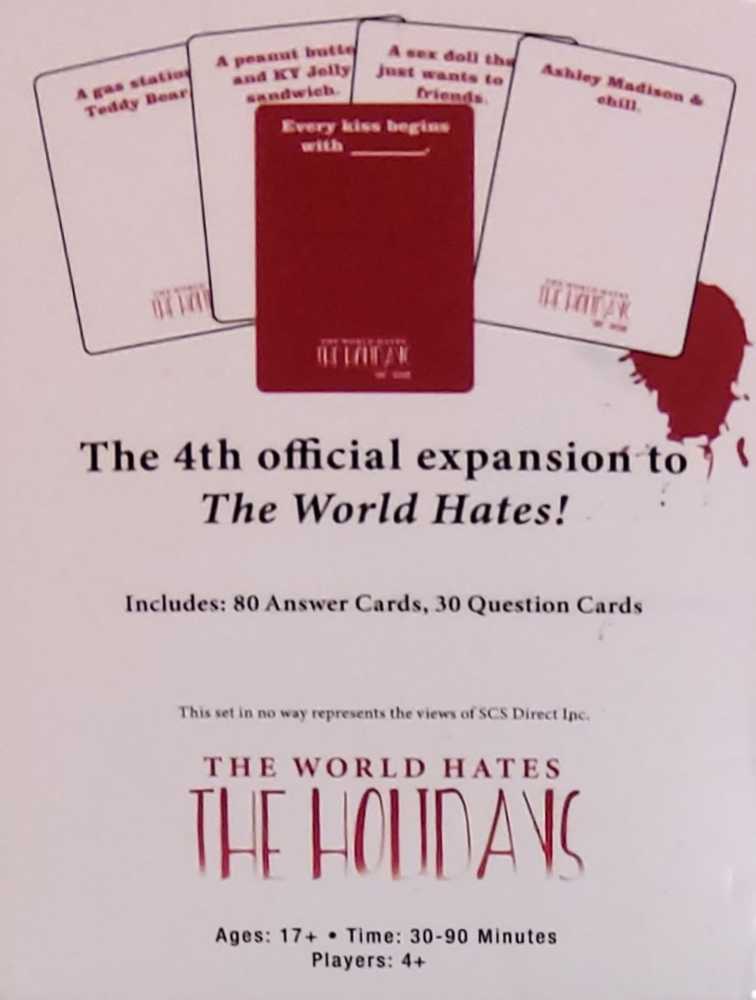 World Hates The Holidays, The: Love Edition  (4+) board game collectible [Barcode 656103027224] - Main Image 2