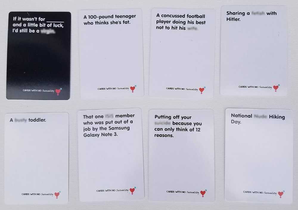 Cards With No Sexuality   (4+) board game collectible - Main Image 4