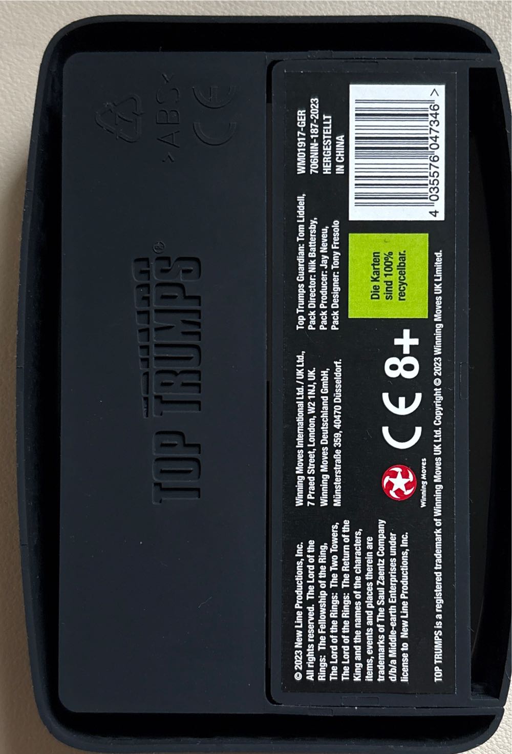 Winning Moves Top Trumps Collectables The Lord Of The Rings Lord Of The Rings Fan Item Age 8 German  board game collectible [Barcode 4035576047346] - Main Image 2