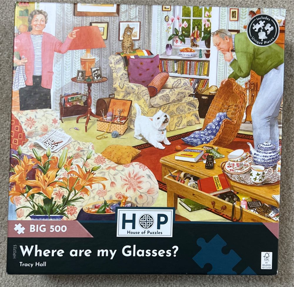 HOP XL Where Are My Glasses ? Big 500  board game collectible [Barcode 5060002007235] - Main Image 2