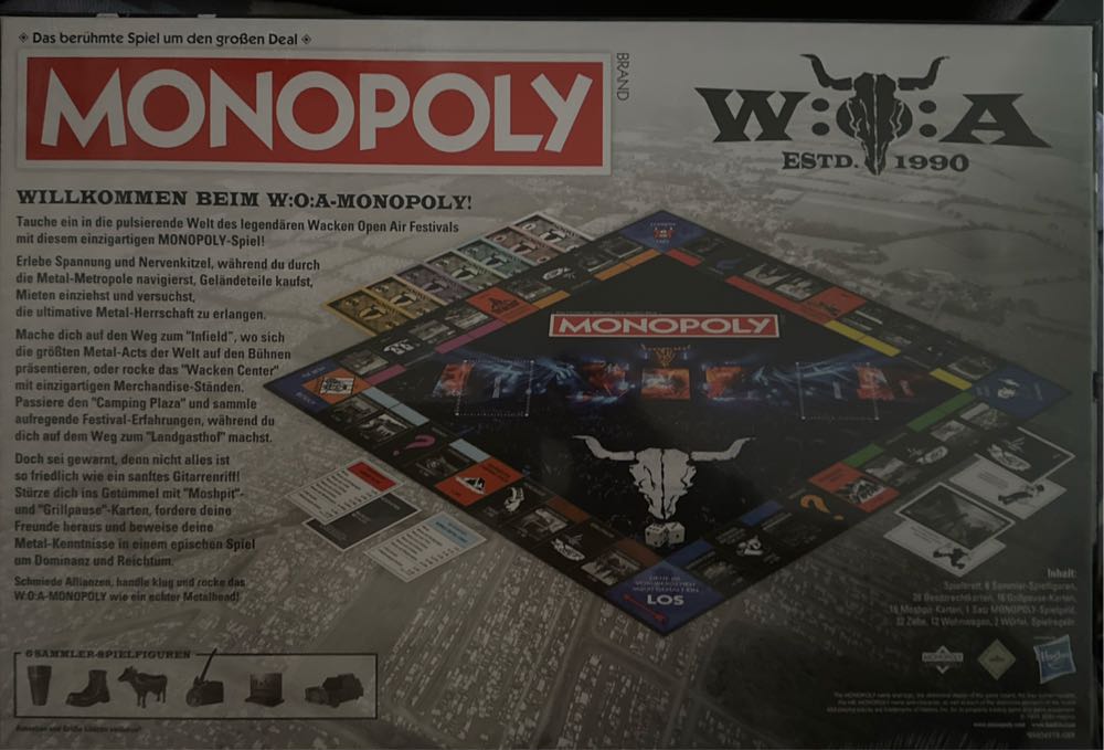 W:o:a Wacken Monopoly Wacken Open Air  (2-6) board game collectible [Barcode 5036905058834] - Main Image 2