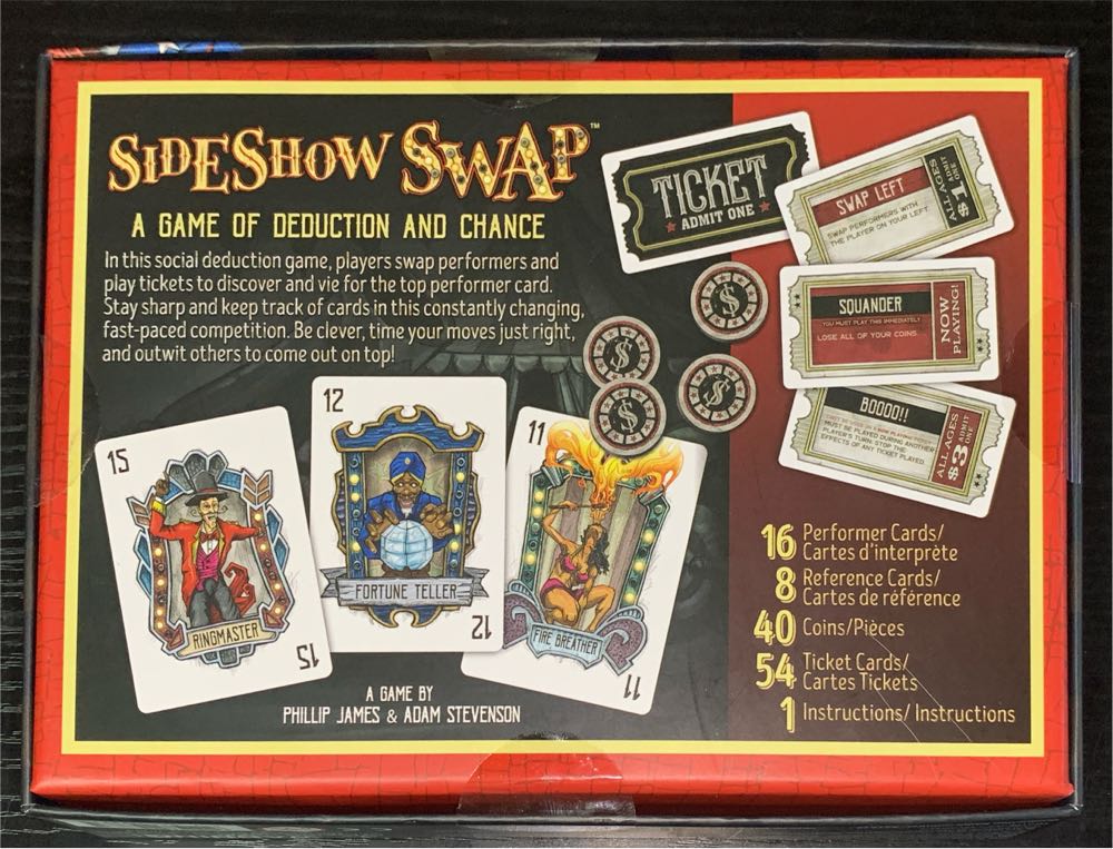 Sideshow Swap  (2-8) board game collectible [Barcode 073854093771] - Main Image 2