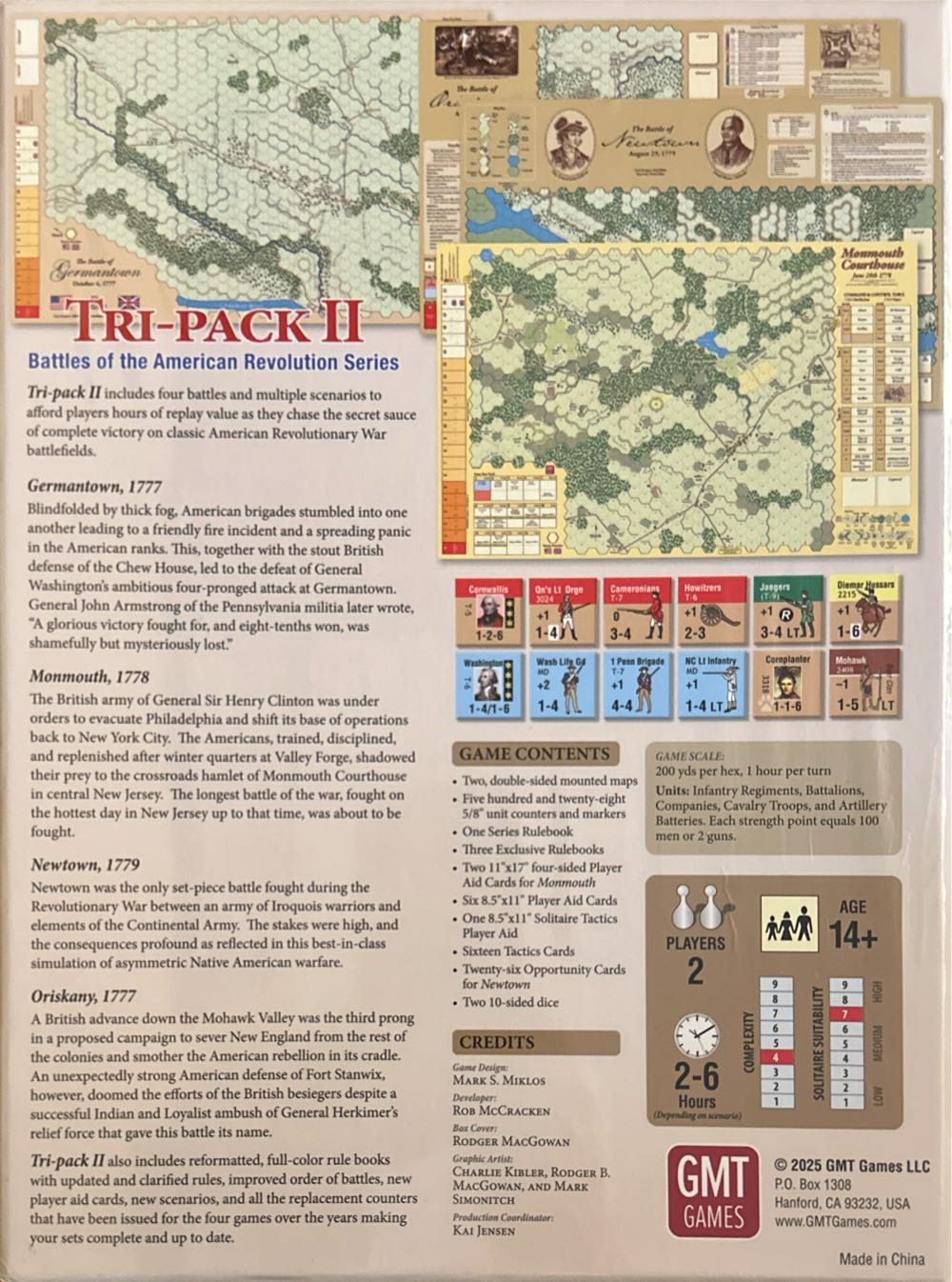 Battles Of The American Revolution Tri-Pack II - Monmouth, Germantown, Newtown  (1-2) board game collectible [Barcode 817054012923] - Main Image 2