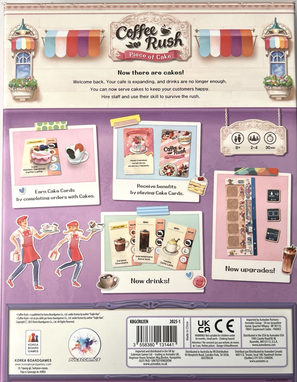 Coffee Rush: Piece of Cake (Expansion)  (2-4) board game collectible [Barcode 3558380131441] - Main Image 2