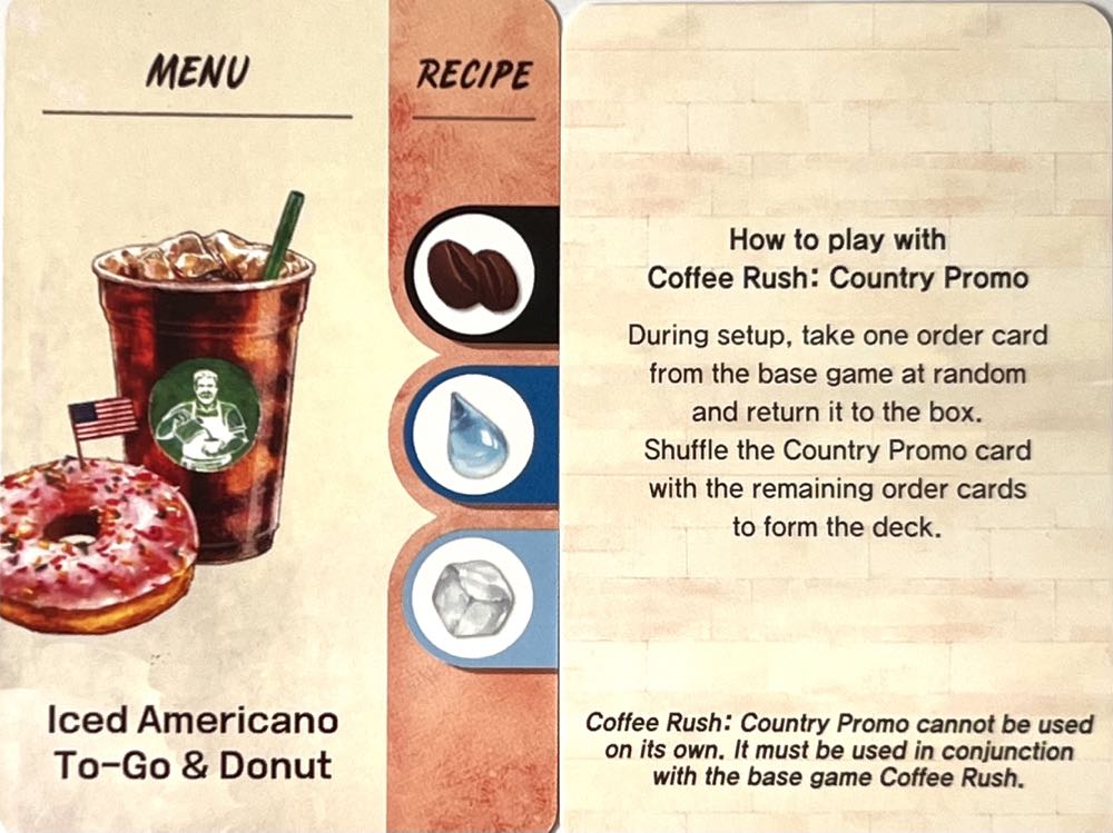 Coffee Rush: Country Promo - USA  (2 3 4) board game collectible [Barcode 3558380134381] - Main Image 3