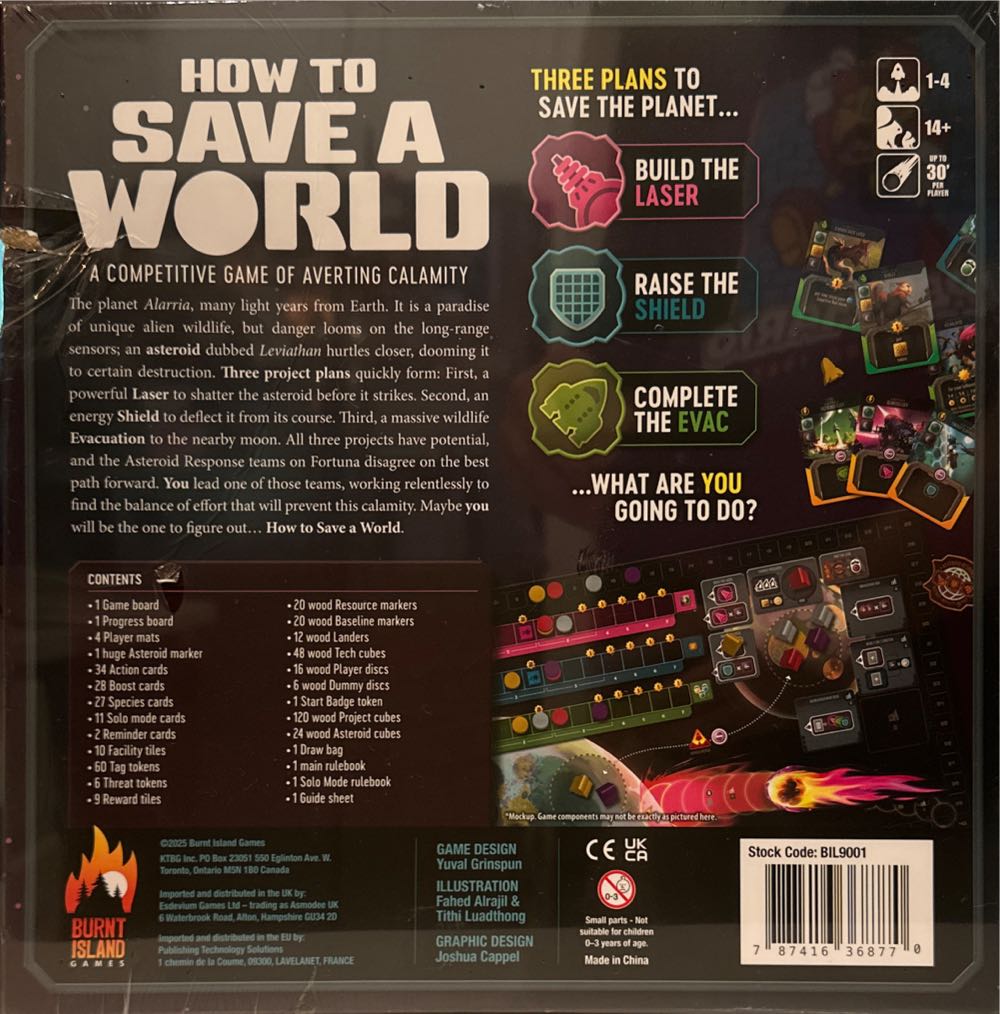 How To Save A World  (1 2 3 4) board game collectible [Barcode 787416368770] - Main Image 2
