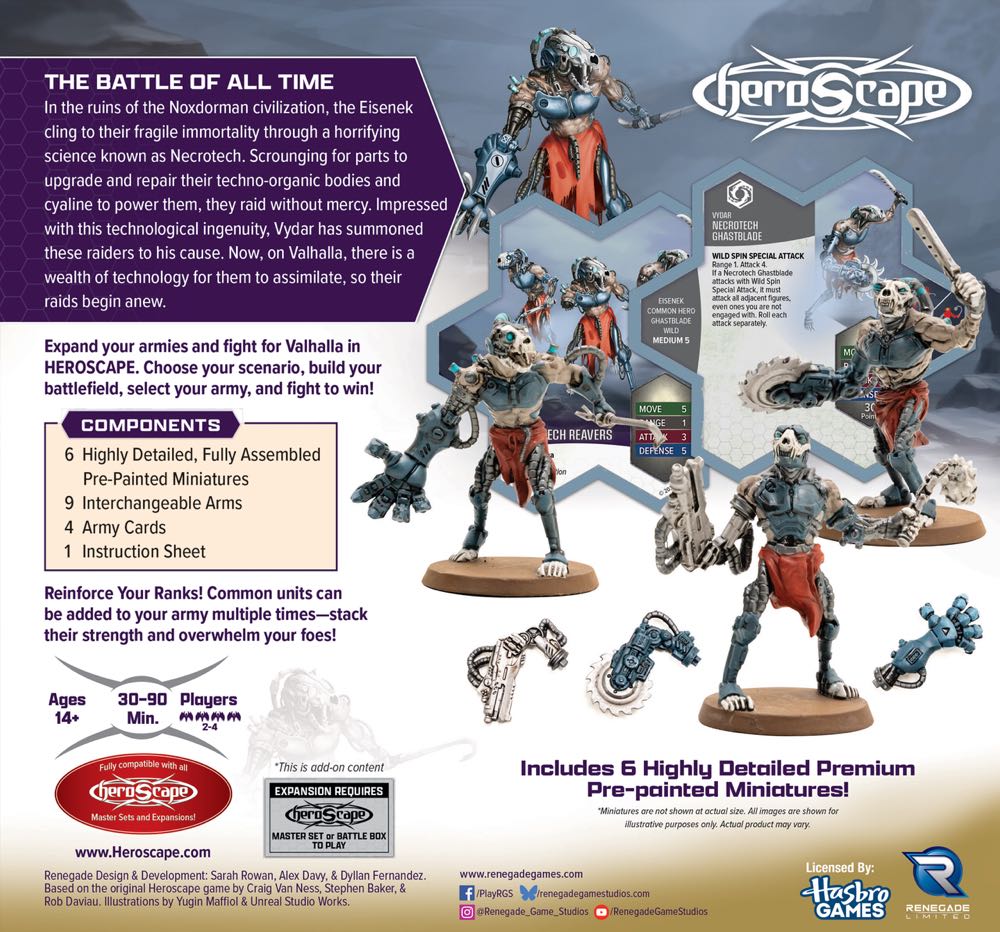 Heroscape Upgraded Necrotech Reavers Common Army  (2+) board game collectible - Main Image 2