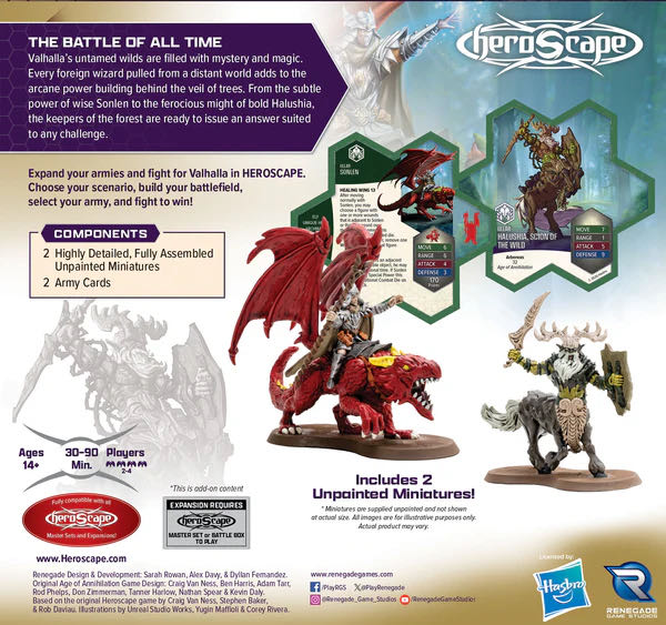 Heroscape Rising Tide Sonlen & Halushia, Scion of the Wild Army   (2+) board game collectible - Main Image 2