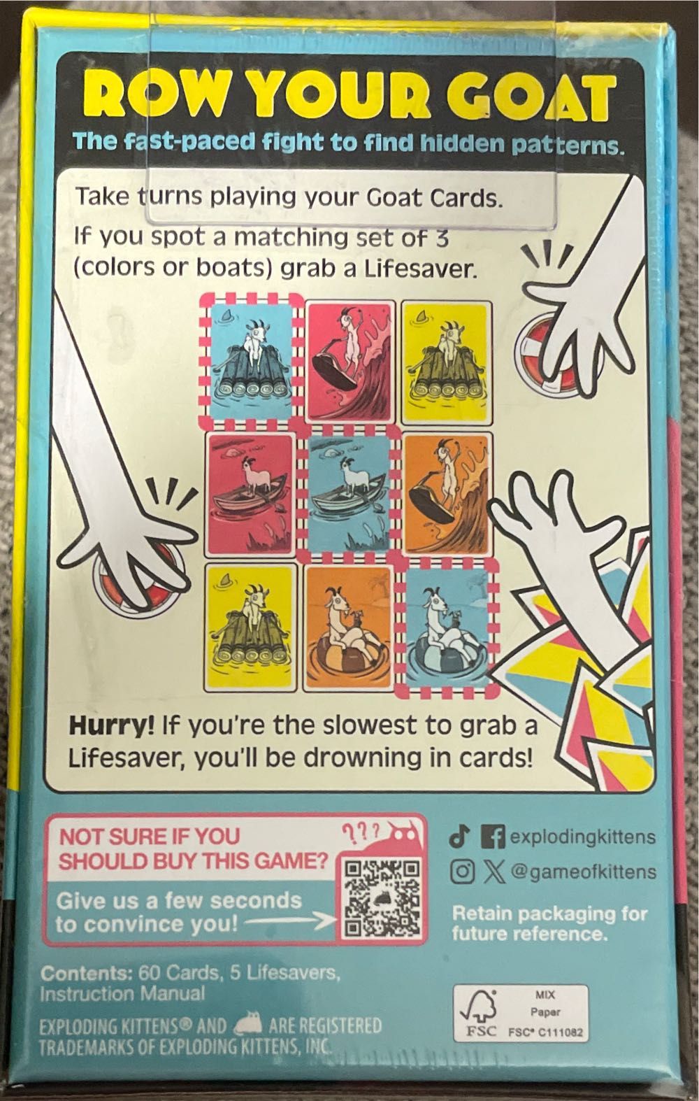 Row Your Goat  (2-6) board game collectible [Barcode 810171411303] - Main Image 2