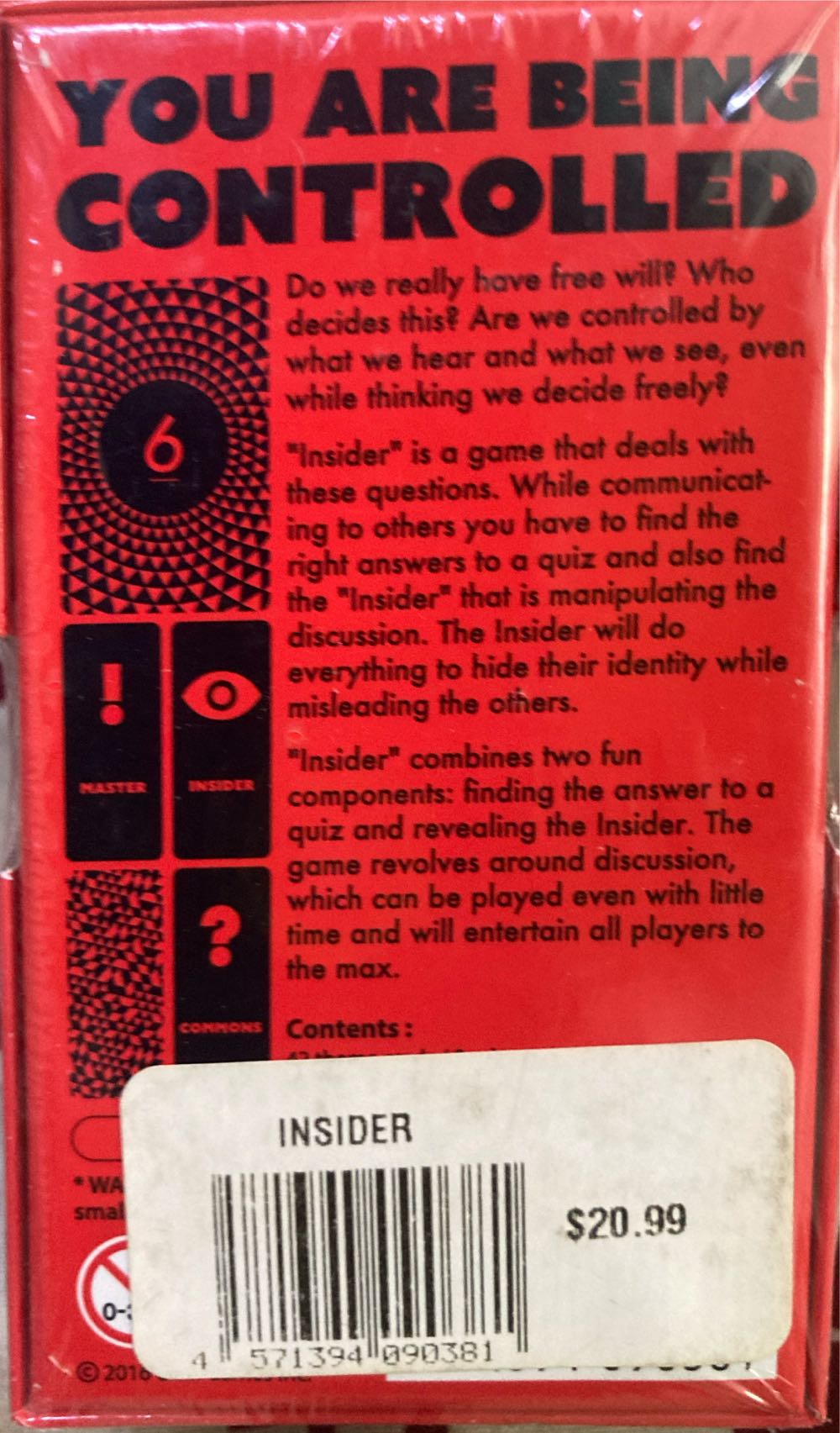 Insider Japanese Social Deduction & Guessing Game | Ages 9 | Fast-paced Party Game With Hidden Roles  (4-8) board game collectible [Barcode 4571394090381] - Main Image 2