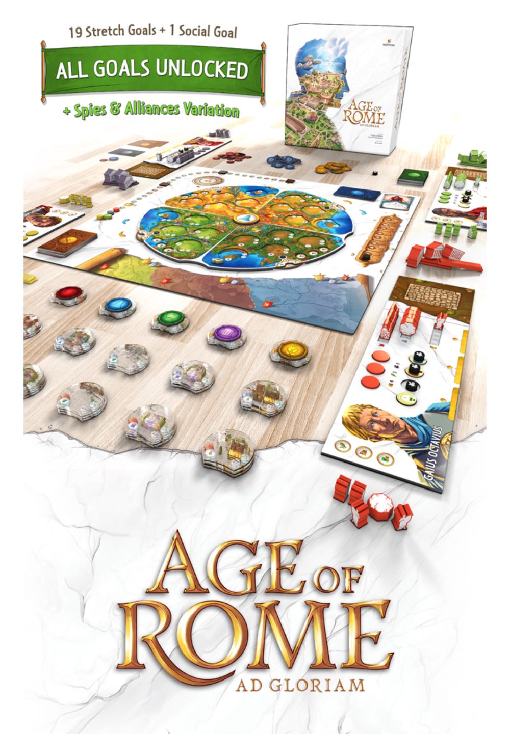 Age of Rome ad Glorium (KS Edition)  (1 2 3 4) board game collectible [Barcode 792105104461] - Main Image 4