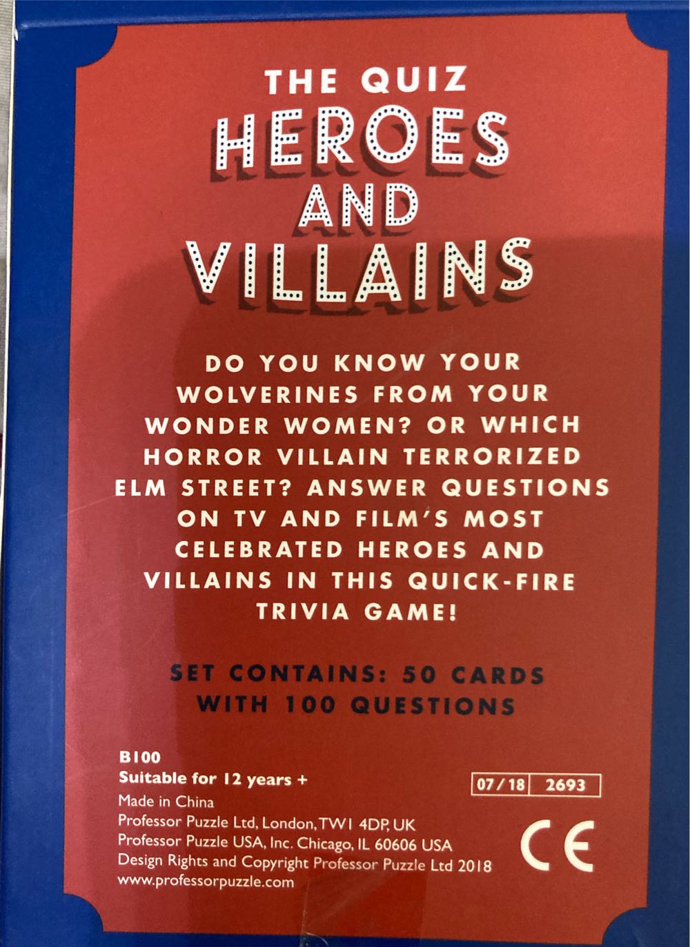 Heroes And Villians  (2+) board game collectible - Main Image 2