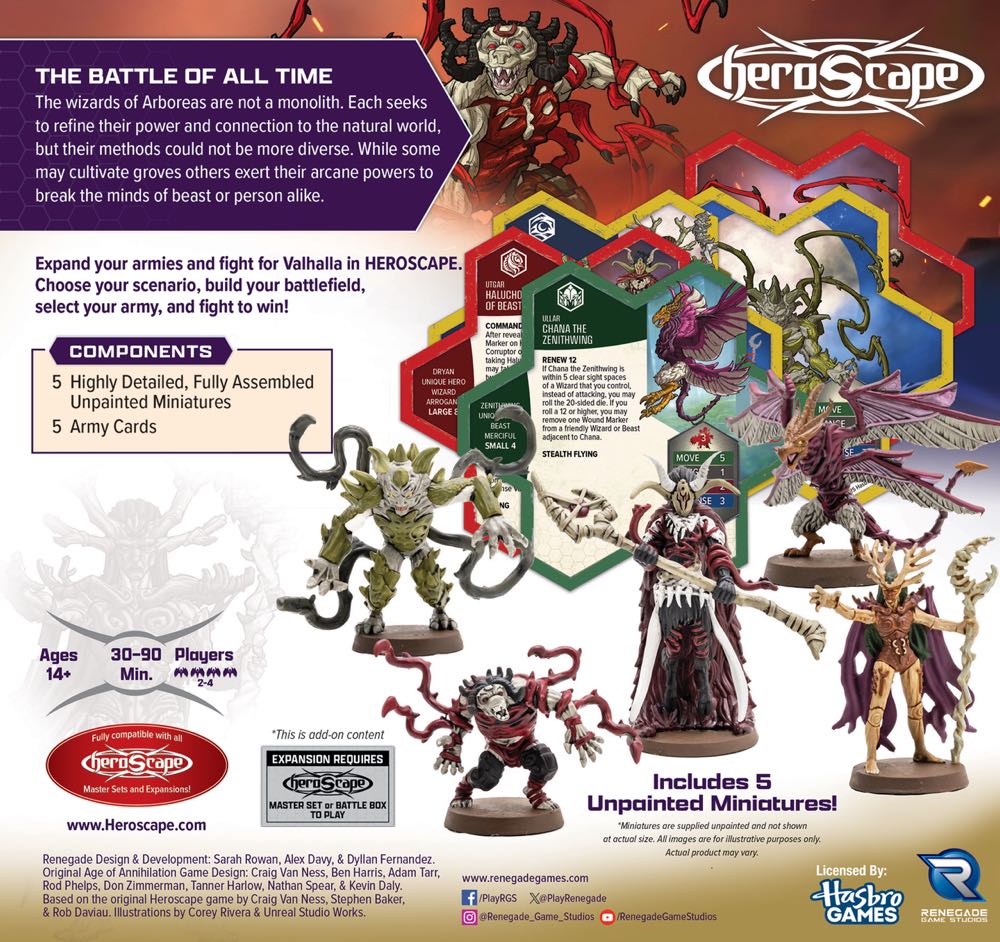 Heroscape Heroes of Arboreas Army  (2+) board game collectible - Main Image 2