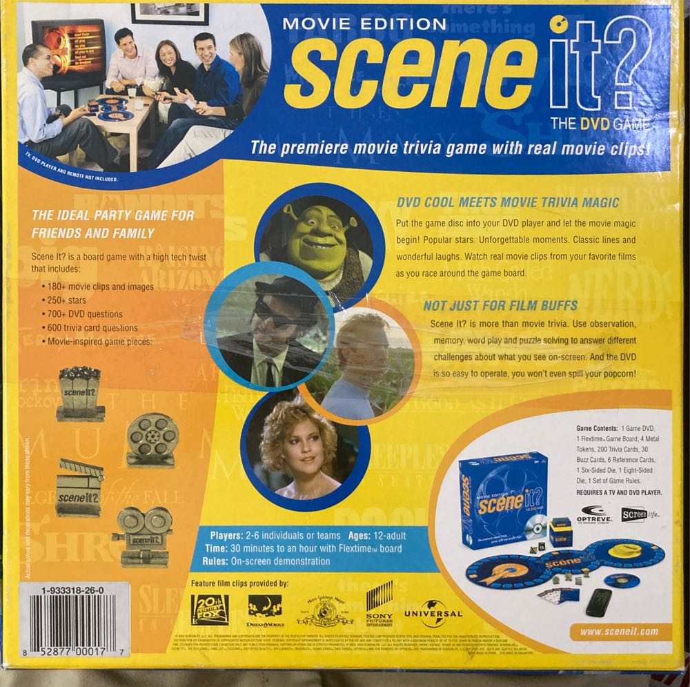Scene It? Movies 2 Discs  (2-6) board game collectible [Barcode 852877000177] - Main Image 2