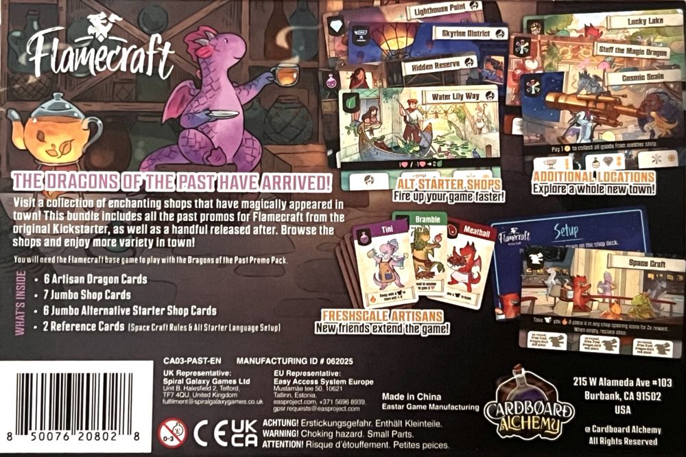 Flamecraft: Dragons of the Past  (1 2 3 4 5) board game collectible [Barcode 850076208028] - Main Image 2