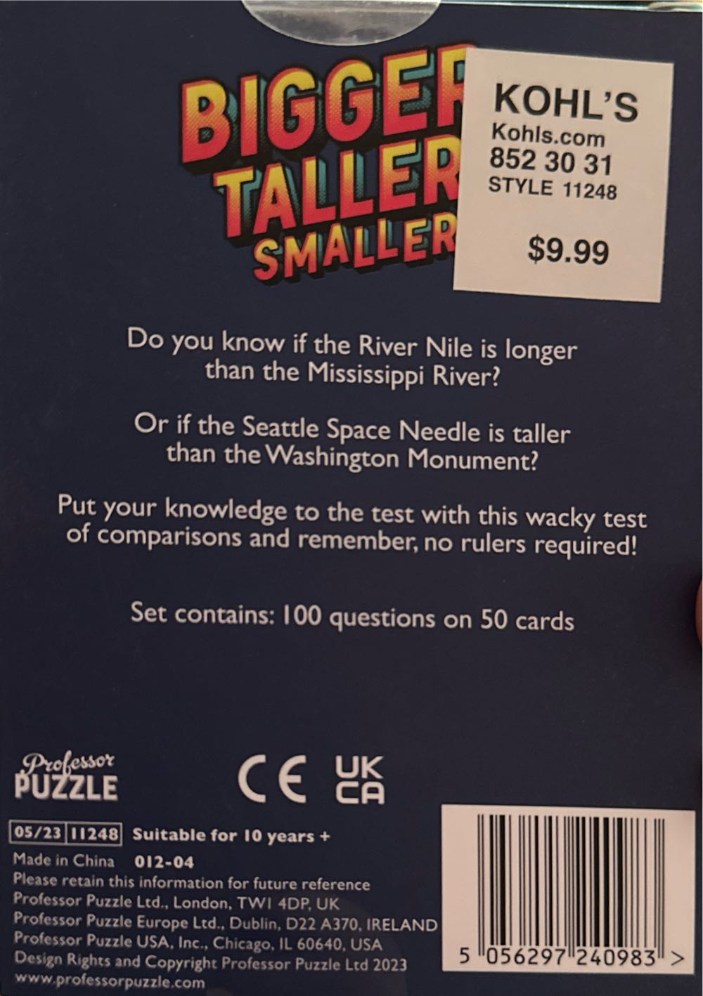 Bigger Taller Smaller  board game collectible [Barcode 5056297240983] - Main Image 2