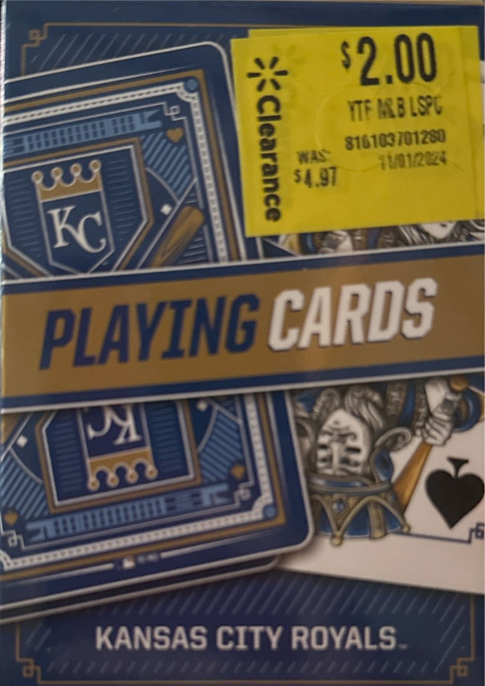 Mlb Kansas City Royals Classic Series Playing Cards  board game collectible [Barcode 810103701281] - Main Image 2